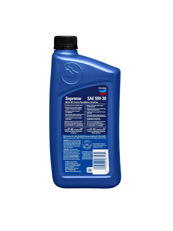 Chevron® Supreme® Synthetic Blend 5W-30 Motor Oil — E.H. Wolf & Sons